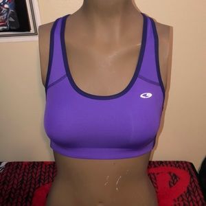 Champion duo dry purple sports bra size medium